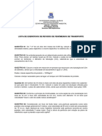 ENG136 - Aula 2 - Lista de Exercícios de Revisão de Fenômenos