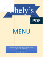 Chely's Menu and Contact