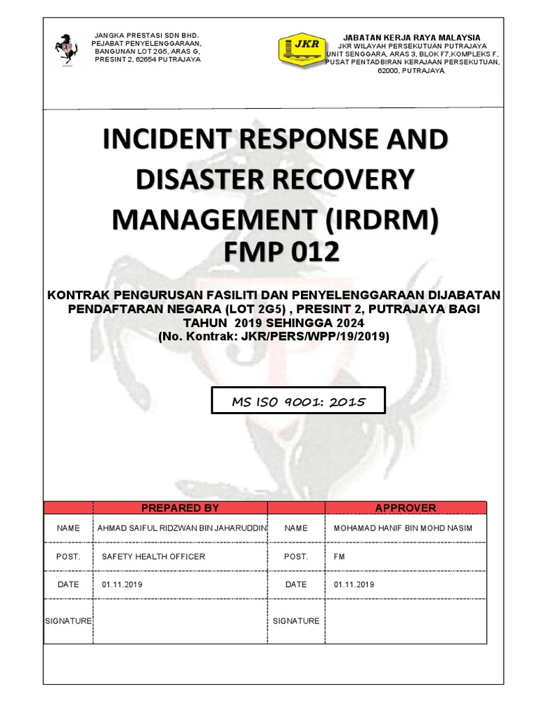 Irdrm Final Pdf Emergency Incident Management