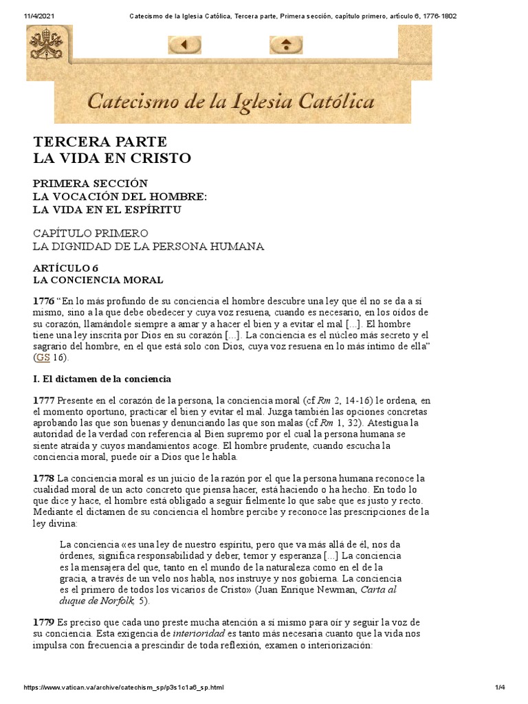 CLASE 5 - Catecismo de La Iglesia Católica | PDF | Moralidad | Pecado