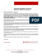 Comunicado Interno 21 de Enero (PCR Regreso de Vacaciones)