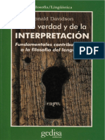 Donald Davidson - De La Verdad y de La Interpretación_ Fundamentales Contribuciones a La Filosofía Del Lenguaje-Gedisa (1990)