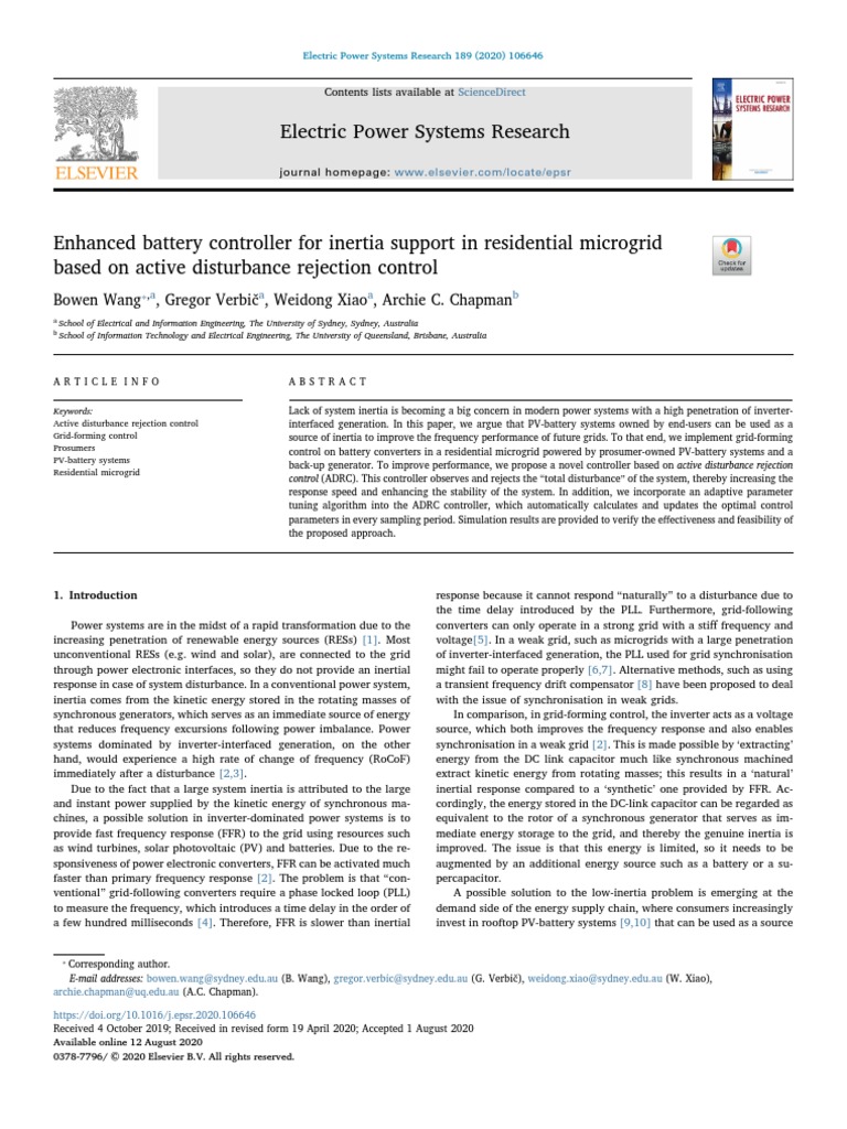 Electric Power Systems Research: Sciencedirect | PDF | Electrical Grid ...