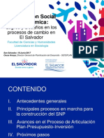 Planificación Social y Económica: Logros y Desafíos en Los Procesos de Cambio de El Salvador