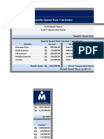 Benefits Spend Rate Calculator: Total Benefit Spend Total Compensation Spend