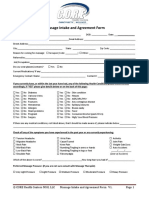 Massage Intake and Agreement Form Core