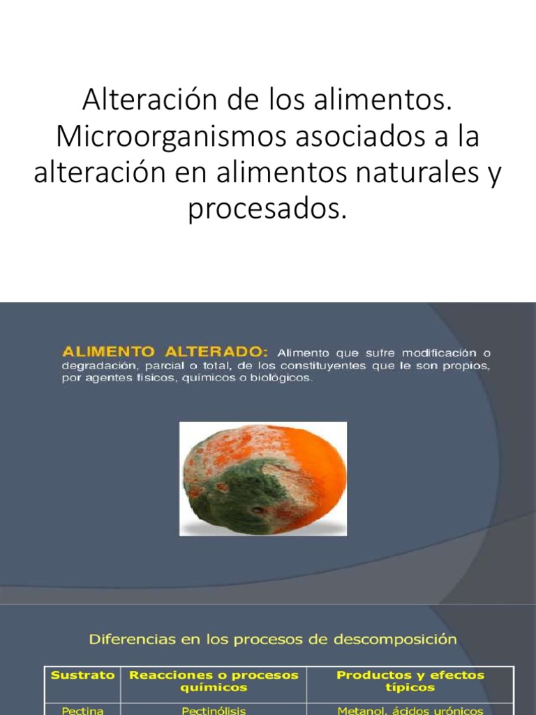 Alteracion de Los Alimentos | PDF