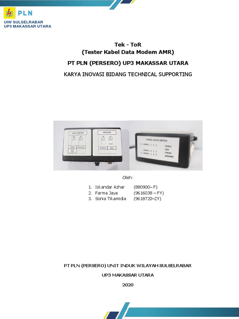 Tester Kabel Data Modem AMR | PDF