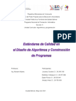 T1 - PNFI - S5 - ALGORITMICA Y PROGRAMACION - UNIDAD II - Estándares de Calidad en El Diseño de Algoritmos y Construcción de Programas - Taller Grupal