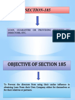 SECTION-185 SECTION-185: Loan, Guarantee or Providing Security To Directors, Etc