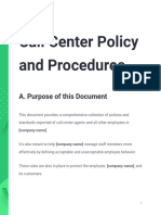 Call Center Policy and Procedures