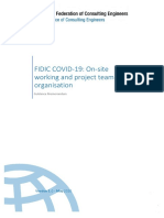 FIDIC COVID-19 On-site working and project team organisation - Guidance Memorandum