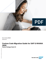 Custom Code Migration Guide For SAP S/4HANA 1909: Feature Package Stack 02