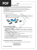 UNIT-4 4.1 Understand The Overview of Networking:: Characteristics of A Computer Network