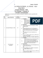 International Indian School, Al Jubail - Ksa Requires