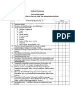 Daftar Penilaian Memandikan Bayi