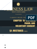 Clarkson14e - PPT - ch15 Mistakes, Fraud, and Voluntary Consent