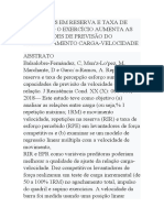 Repetições em Reserva e Taxa de Percebido o Exercício Aumenta As Capacidades de Previsão Do Relacionamento Carga