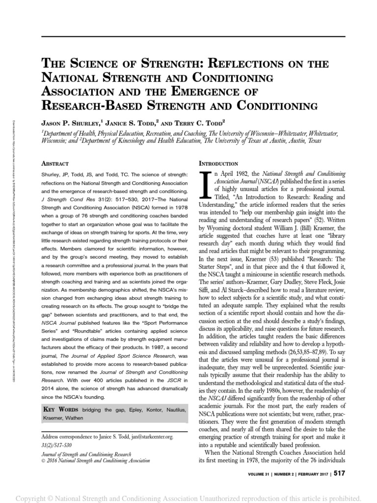 The Science of Strength Reflections On The.31 | PDF | Strength Training ...