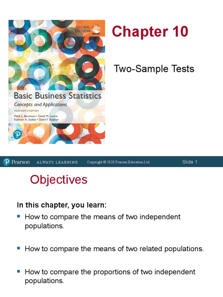 Chapter 10. Two-Sample Tests | PDF | Student's T Test | Standard Deviation