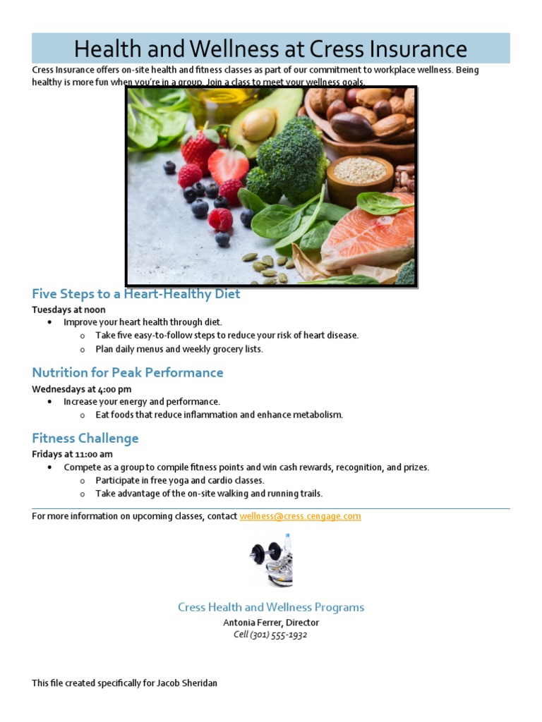 Cress Insurance Wellness Programs | PDF | Wellness | Lifestyle