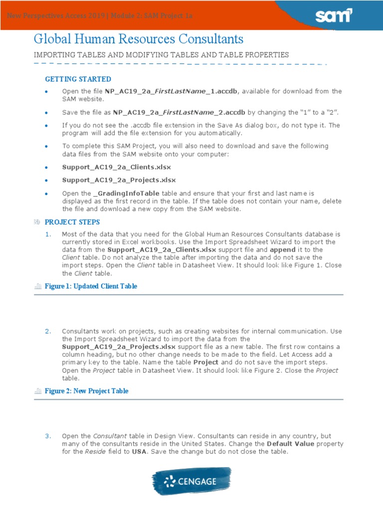 Global Human Resources Consultants Importing Tables and Modifying