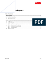 Field Service Report: Table of Contents