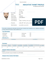 Indicative Taxnet Profile: Personal Information