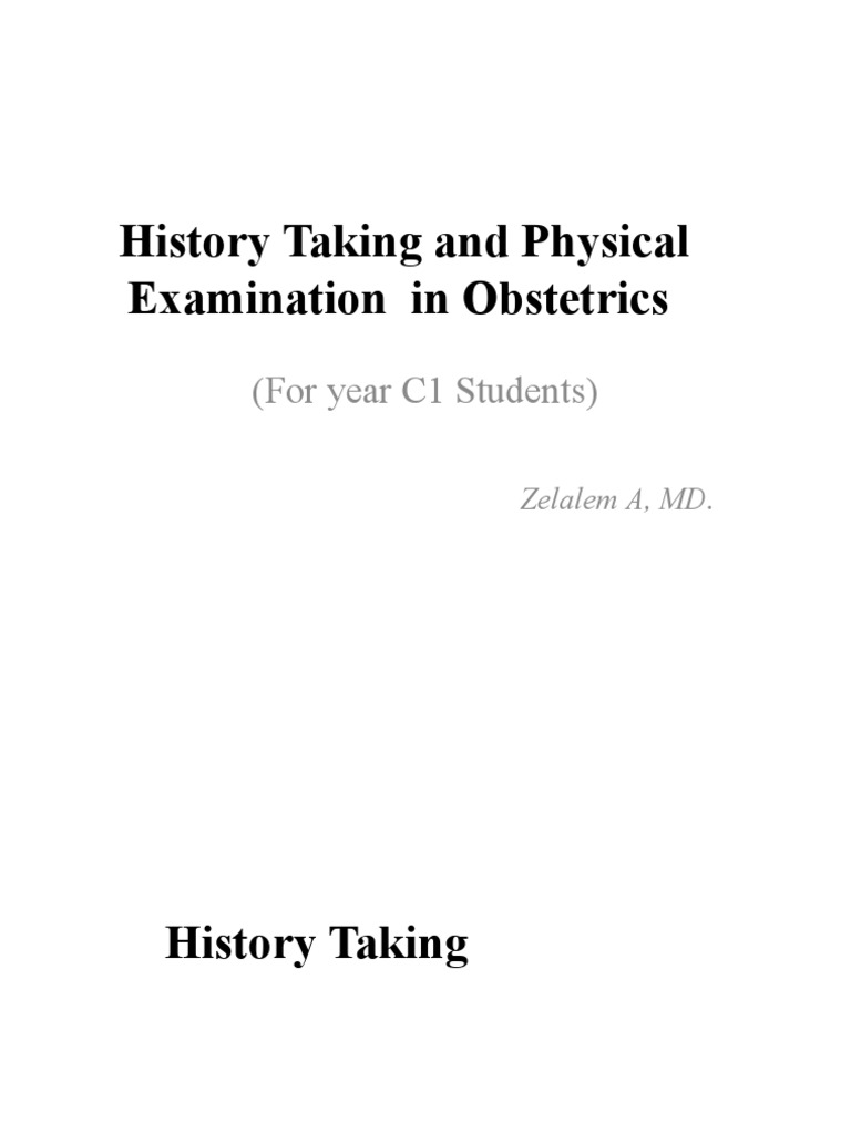 Obstetric History Taking Guide | PDF | Pregnancy | Miscarriage