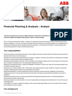 Financial Planning & Analysis Analyst: Your Responsibilities
