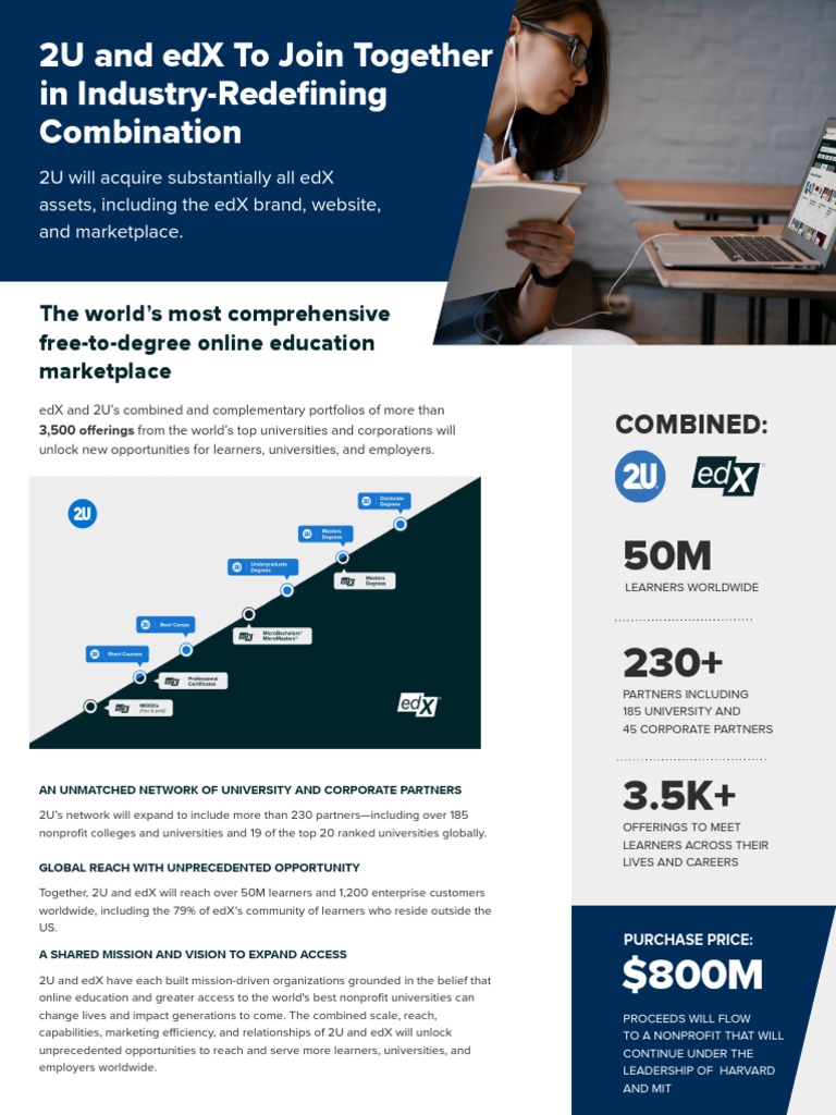 2U Acquires edX: Expanding Online Education | PDF | Business Economics ...