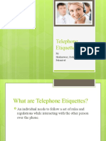 Telephone Etiquette: by Shahnawaz, Rohit, Arind, Palanivel