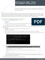 Al Ienvault® Usm ™ de Ployment CH Eck List Trial: Background