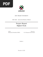 Project Report Digital Clock: Abu Dhabi University