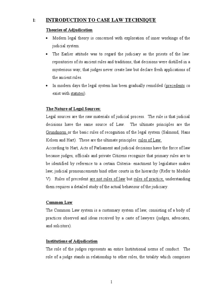 case law technique in research methodology