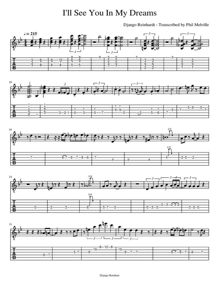 I'Ll See You in My Dreams Django Reinhardt PDF