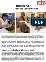 Valued, Able & Ready To Work: Employing Individuals With Down Syndrome