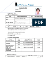 S.P.C.G.C., Ajmer: Faculty Profile