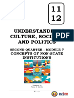 Understanding Culture, Society, and Politics: Concepts of Non-State Institutions