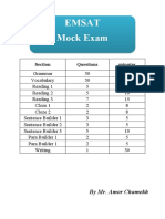 Emsat Mock Exam: Section Questions Minutes