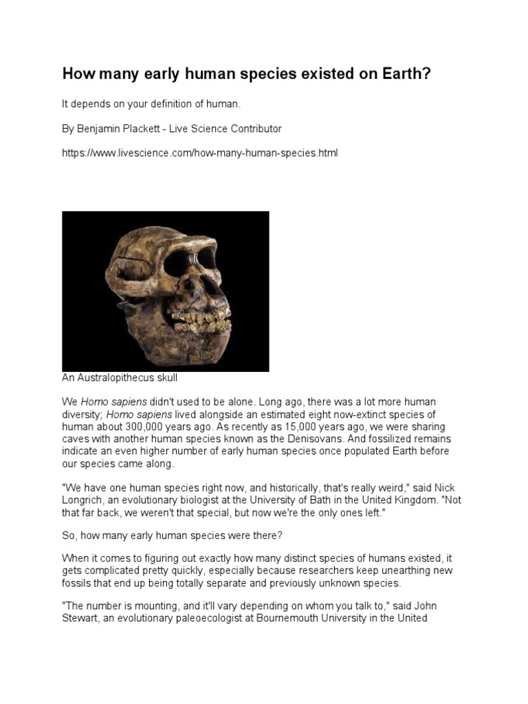 how-many-early-human-species-existed-on-earth-pdf-homo-pliocene