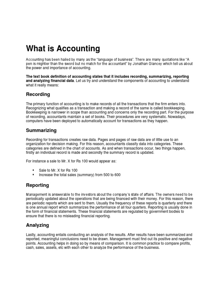 Accounts Notes 1 | PDF | Debits And Credits | Financial Services