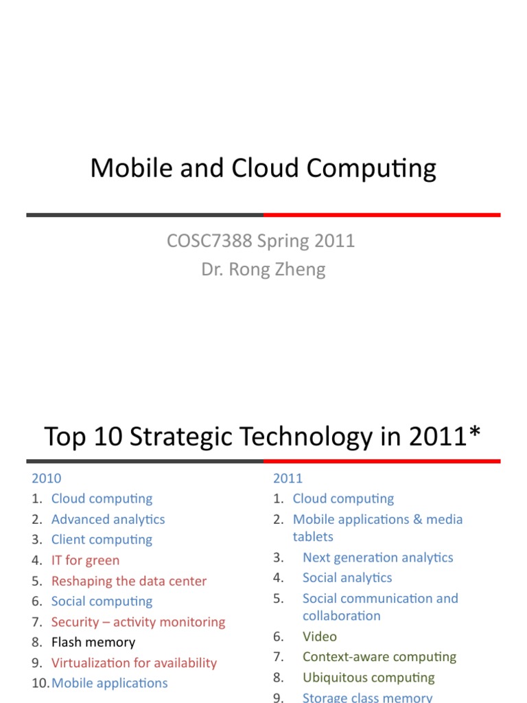 Mobile and Cloud Computing Overview | PDF | Cloud Computing | Computing