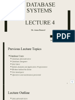 Lecture 4 Data Administrator + Fumctions of DA