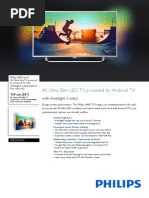 4K Ultra Slim LED TV Powered by Android TV: With Ambilight 2-Sided