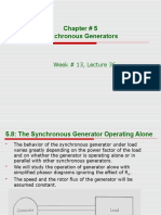 Chapter # 5 Synchronous Generators: Week # 13, Lecture 36