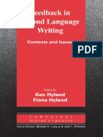 (First Edition) - Feedback in Second Language Writing - Contexts and Issues