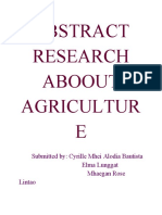 Abstract Research Aboout Agricultur Title