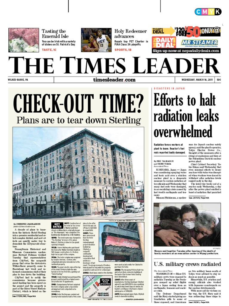 Wilkes-Barre Times Leader 3-16 PDF Timeline Of The Fukushima Daiichi Nuclear Disaster Nature image pic