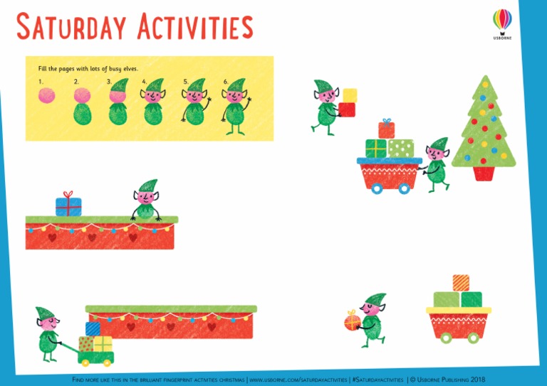 Fingerprint Elves Fingerprint Activities Christmas PDF